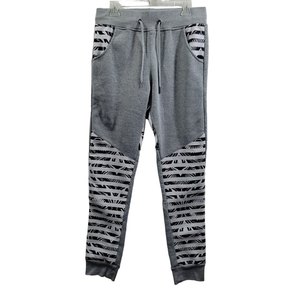 Trillnation Men's Gray Graphic Print Heavyweight Sweat joggers Size M 51924-0793